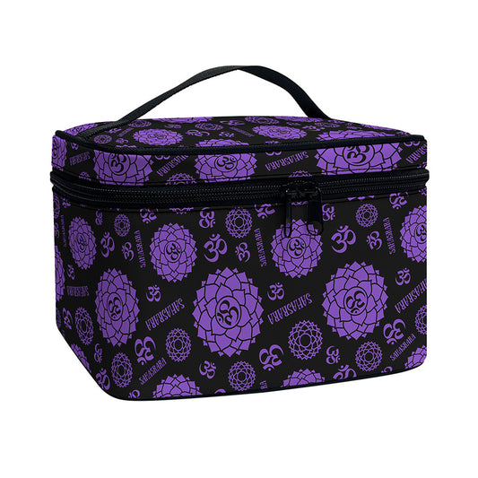 Sahasrara Chakra Pattern Print Travel Makeup Bag