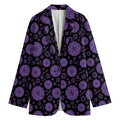 Sahasrara Chakra Pattern Print Women's Cotton Blazer