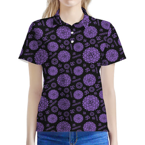 Sahasrara Chakra Pattern Print Women's Polo Shirt