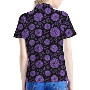 Sahasrara Chakra Pattern Print Women's Polo Shirt