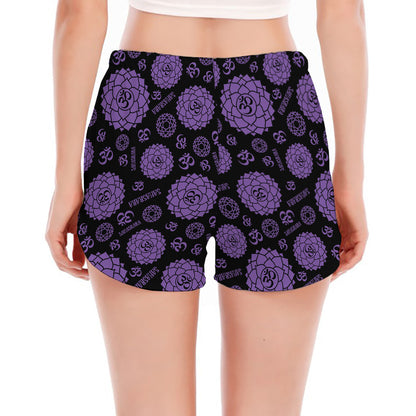 Sahasrara Chakra Pattern Print Women's Split Running Shorts