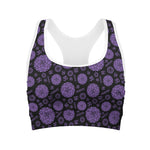 Sahasrara Chakra Pattern Print Women's Sports Bra