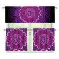 Sahasrara Chakra Spiritual Print 3 Piece Kitchen Curtains