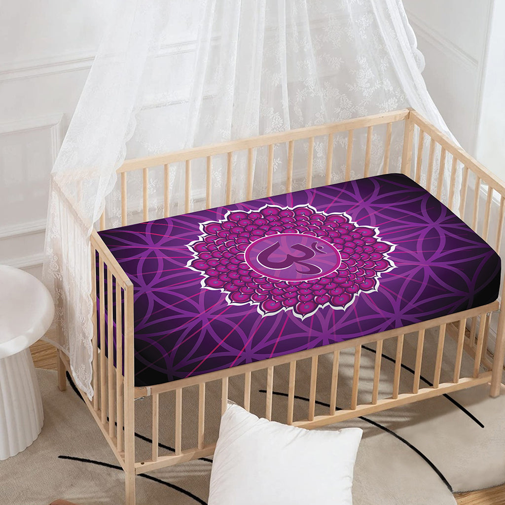 Sahasrara Chakra Spiritual Print Baby Crib Sheet