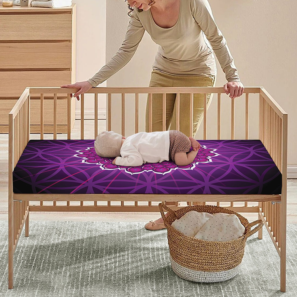 Sahasrara Chakra Spiritual Print Baby Crib Sheet