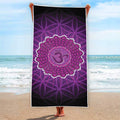 Sahasrara Chakra Spiritual Print Beach Towel