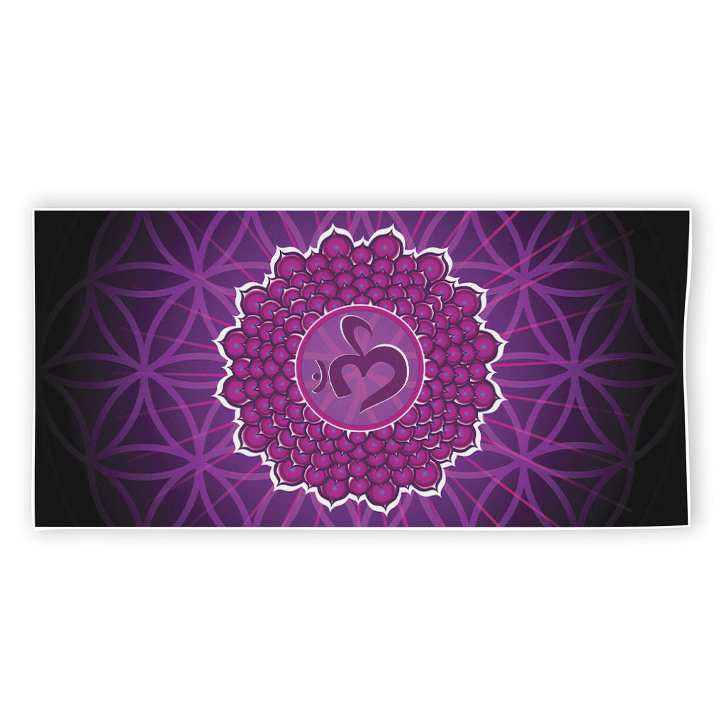 Sahasrara Chakra Spiritual Print Beach Towel