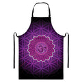 Sahasrara Chakra Spiritual Print Bib Apron With Pocket