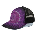 Sahasrara Chakra Spiritual Print Black Mesh Trucker Cap