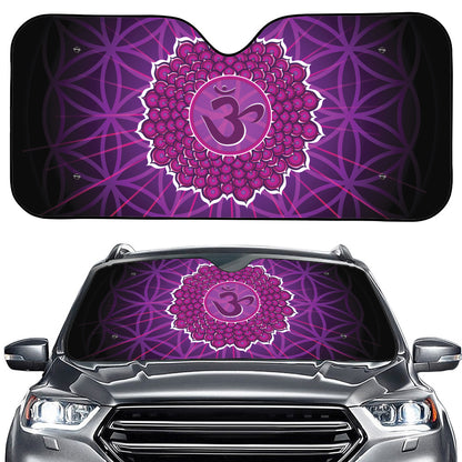 Sahasrara Chakra Spiritual Print Car Windshield Sun Shade