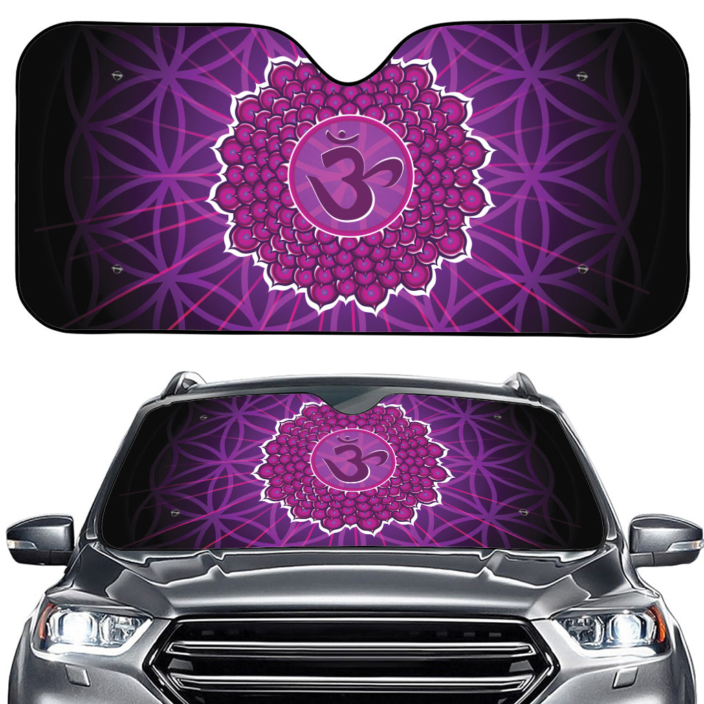 Sahasrara Chakra Spiritual Print Car Windshield Sun Shade