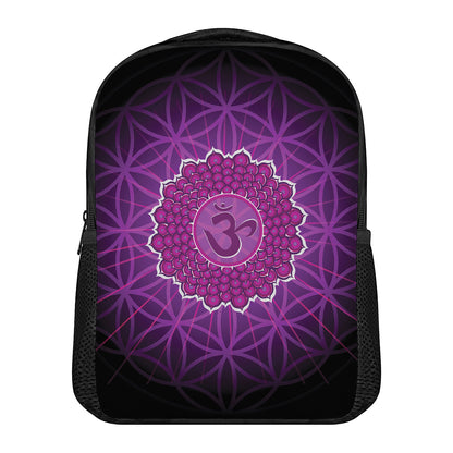 Sahasrara Chakra Spiritual Print Casual Backpack