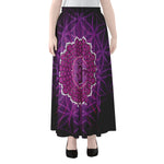 Sahasrara Chakra Spiritual Print Chiffon Maxi Skirt