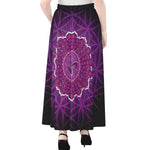 Sahasrara Chakra Spiritual Print Chiffon Maxi Skirt