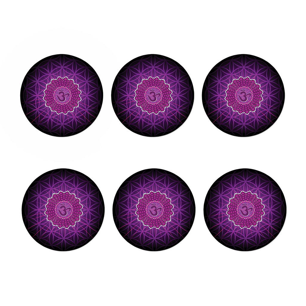 Sahasrara Chakra Spiritual Print Coaster Set