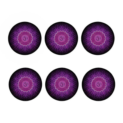 Sahasrara Chakra Spiritual Print Coaster Set