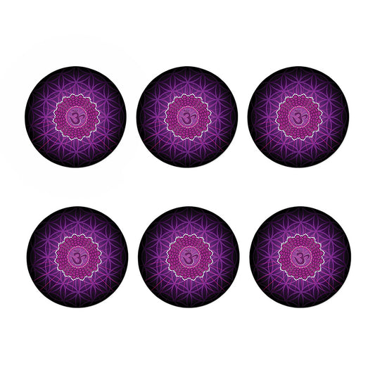 Sahasrara Chakra Spiritual Print Coaster Set