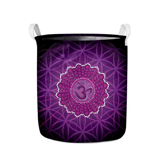 Sahasrara Chakra Spiritual Print Collapsible Laundry Basket