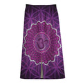 Sahasrara Chakra Spiritual Print Cotton Front Slit Maxi Skirt