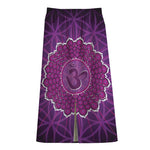 Sahasrara Chakra Spiritual Print Cotton Front Slit Maxi Skirt