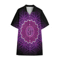 Sahasrara Chakra Spiritual Print Cotton Hawaiian Shirt