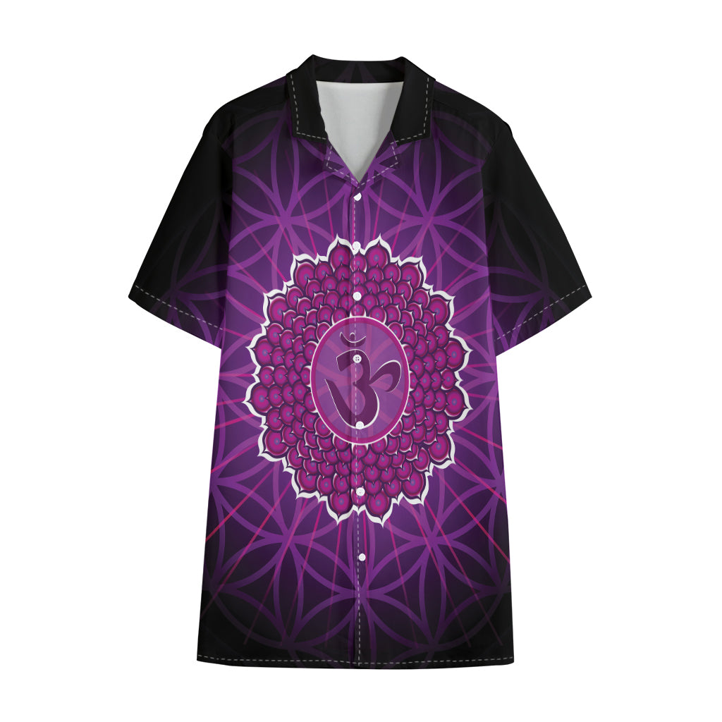 Sahasrara Chakra Spiritual Print Cotton Hawaiian Shirt