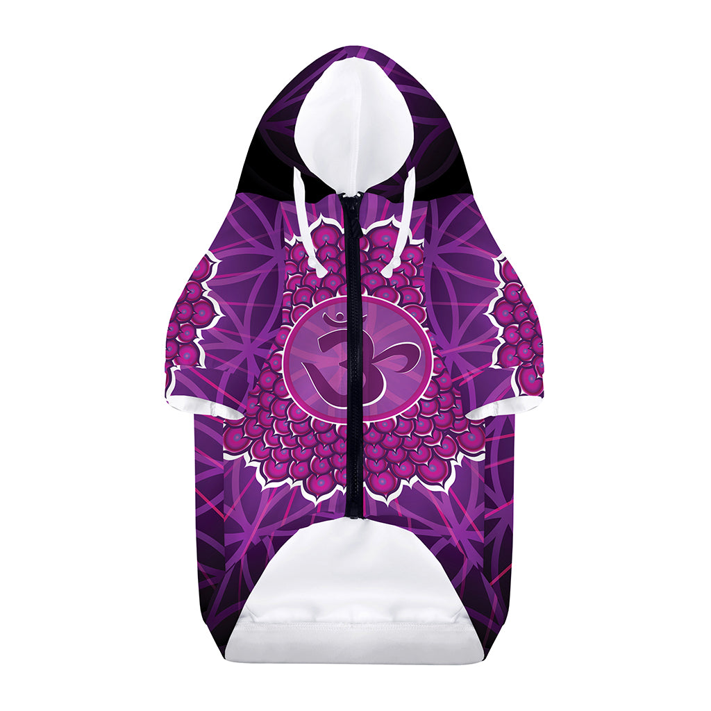 Sahasrara Chakra Spiritual Print Dog Zip Up Hoodie