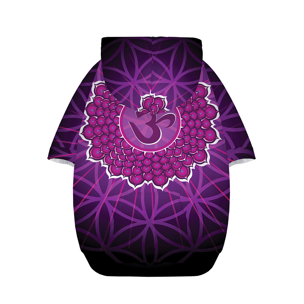 Sahasrara Chakra Spiritual Print Dog Zip Up Hoodie