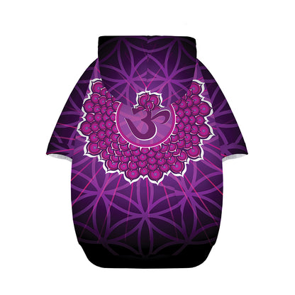 Sahasrara Chakra Spiritual Print Dog Zip Up Hoodie