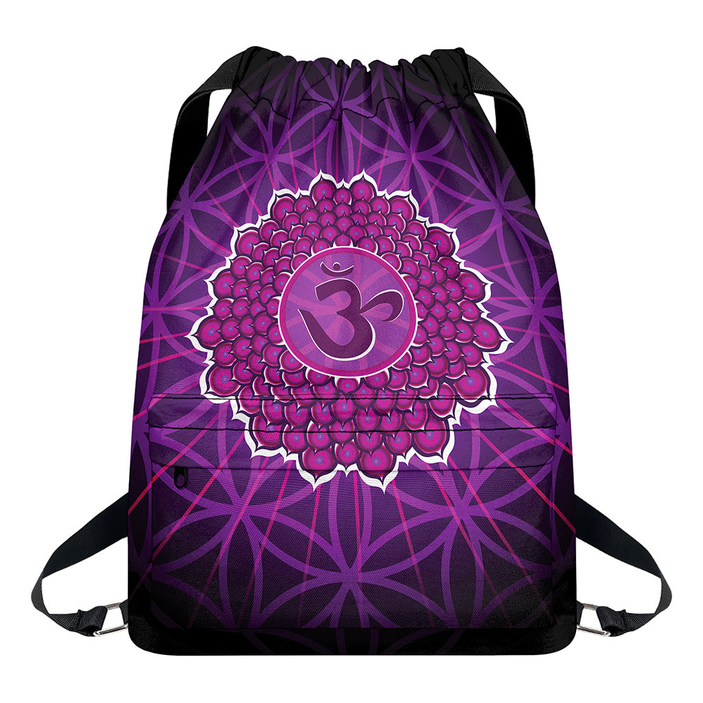 Sahasrara Chakra Spiritual Print Drawstring Backpack
