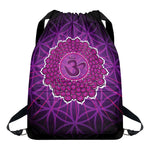 Sahasrara Chakra Spiritual Print Drawstring Backpack