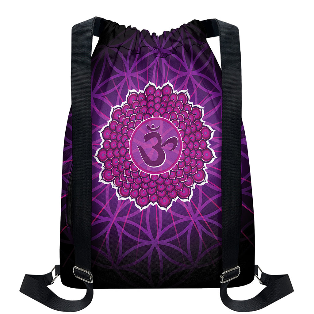 Sahasrara Chakra Spiritual Print Drawstring Backpack