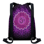 Sahasrara Chakra Spiritual Print Drawstring Backpack