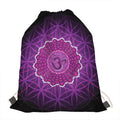 Sahasrara Chakra Spiritual Print Drawstring Bag