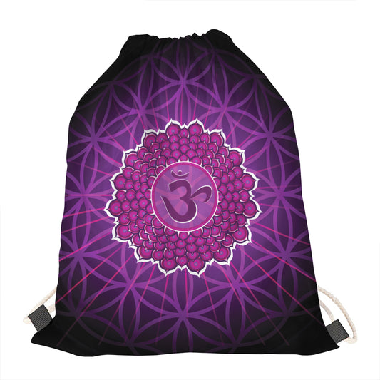 Sahasrara Chakra Spiritual Print Drawstring Bag