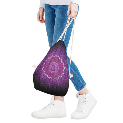 Sahasrara Chakra Spiritual Print Drawstring Bag