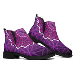 Sahasrara Chakra Spiritual Print Flat Ankle Boots