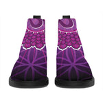 Sahasrara Chakra Spiritual Print Flat Ankle Boots