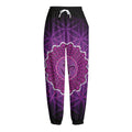 Sahasrara Chakra Spiritual Print Fleece Lined Knit Pants