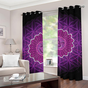 Sahasrara Chakra Spiritual Print Grommet Curtains