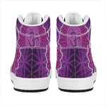 Sahasrara Chakra Spiritual Print High Top Leather Sneakers
