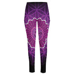 Sahasrara Chakra Spiritual Print High-Waisted Pocket Leggings