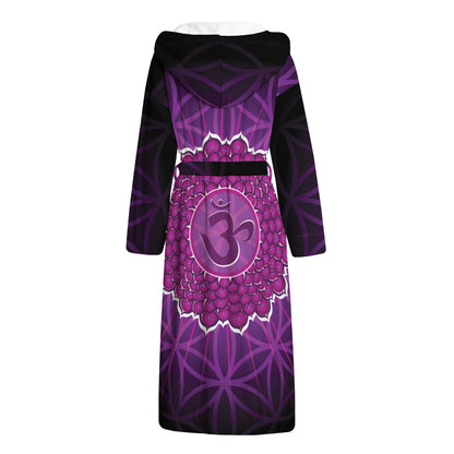 Sahasrara Chakra Spiritual Print Hooded Bathrobe