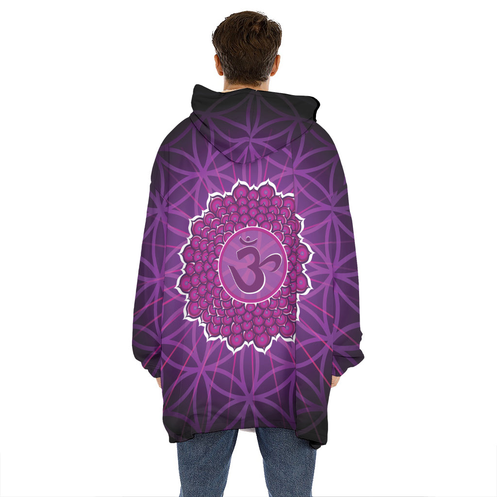 Sahasrara Chakra Spiritual Print Hoodie Blanket