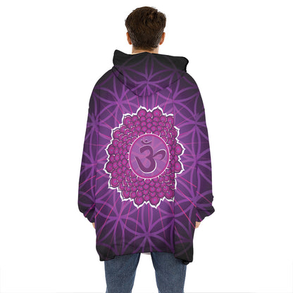 Sahasrara Chakra Spiritual Print Hoodie Blanket