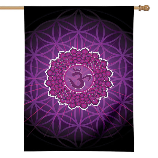 Sahasrara Chakra Spiritual Print House Flag