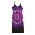 Sahasrara Chakra Spiritual Print Jersey Midi Cami Dress