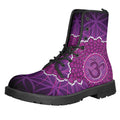 Sahasrara Chakra Spiritual Print Lace-Up Boots