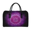 Sahasrara Chakra Spiritual Print Leather Duffel Bag