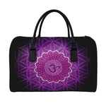 Sahasrara Chakra Spiritual Print Leather Duffle Bag